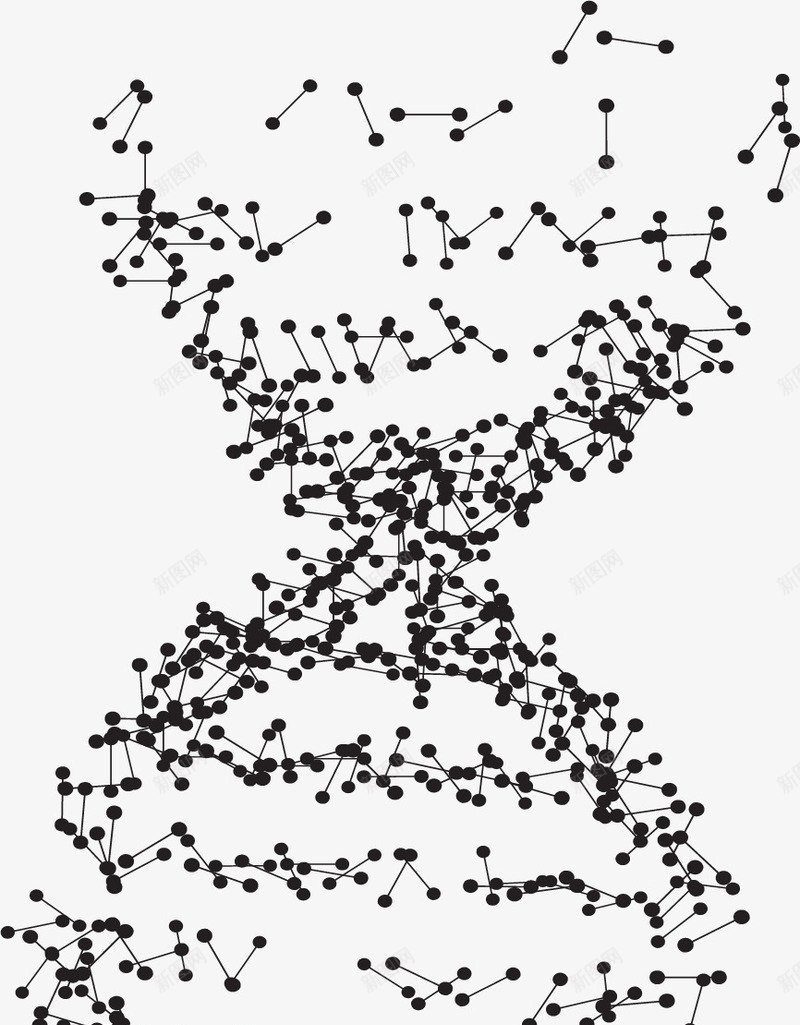 双螺旋分子结构png免抠素材_新图网 https://ixintu.com DNF分子 分子结构 双螺旋 矢量素材 科技效果 粒子结构