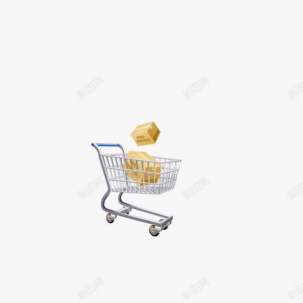 双12购物车png免抠素材_新图网 https://ixintu.com 双12购物车 篮子 购物车素材