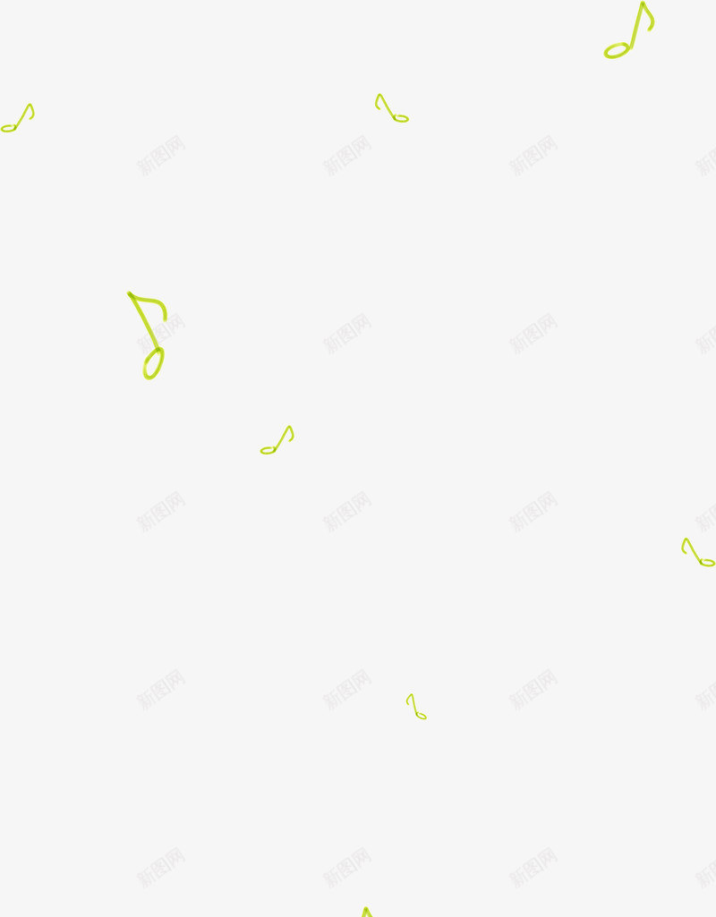 绿色音乐符号漂浮png免抠素材_新图网 https://ixintu.com 漂浮 符号 绿色 音乐