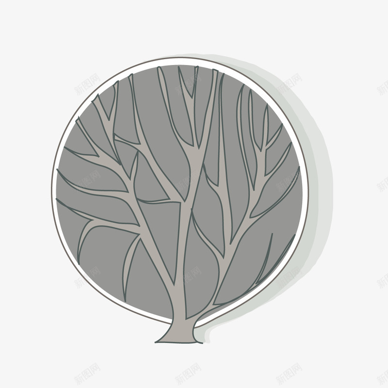 卡通简约大树装饰广告png免抠素材_新图网 https://ixintu.com 卡通大树 手绘树木卡通 树木 树木插画 海报设计 环境保护宣传手册装饰 装饰设计