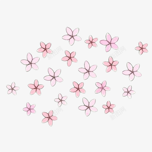 碎花瓣png免抠素材_新图网 https://ixintu.com 小花 漂浮花朵 碎花瓣 花朵