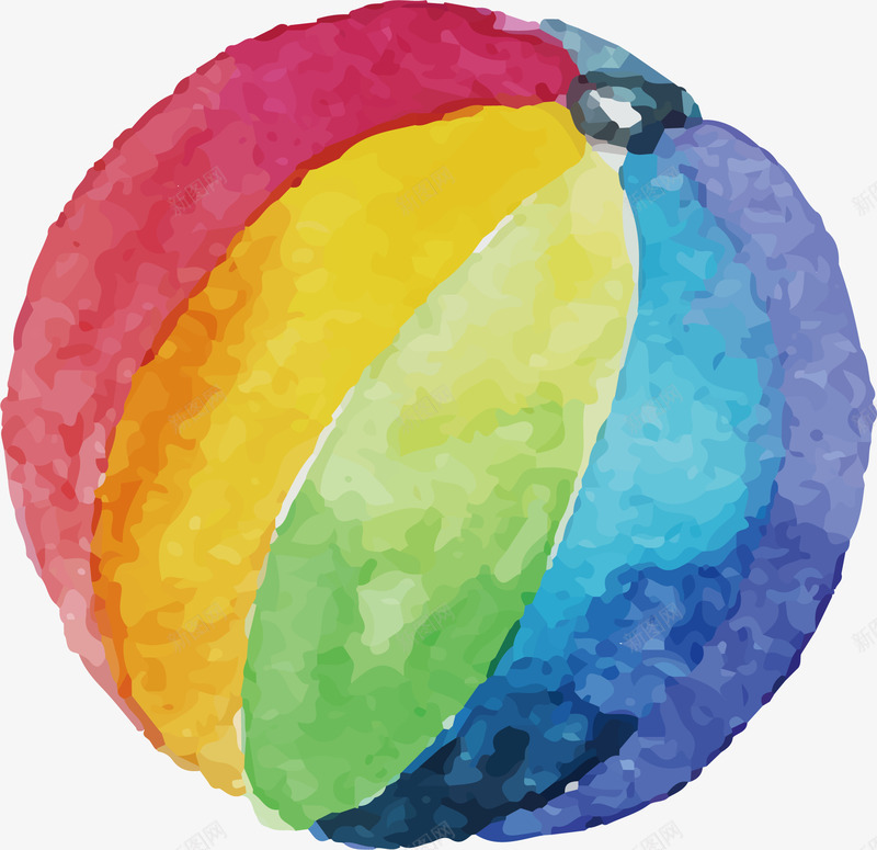 水彩篮球png免抠素材_新图网 https://ixintu.com 图案 文案背景 气球 水彩 炫彩