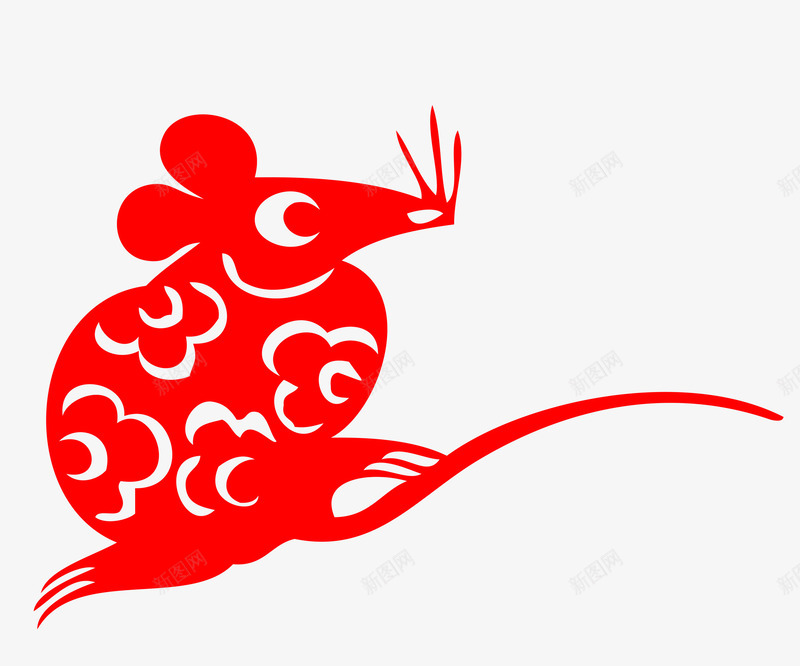 com 剪纸 窗花 老鼠生日 鼠年 鼠年剪纸 鼠年窗花