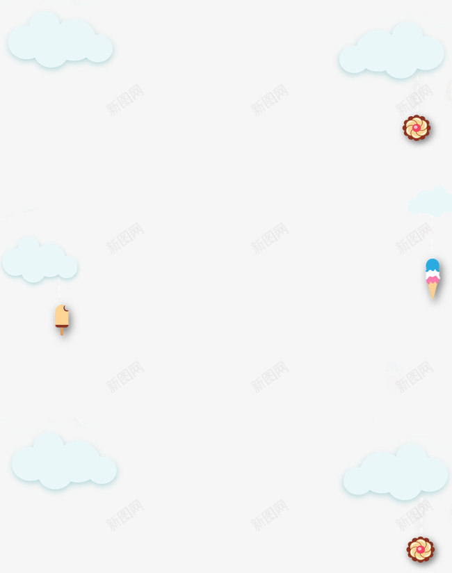 创意云彩png免抠素材_新图网 https://ixintu.com 创意云彩 卡通 母婴用品促销装饰 漂浮的创意云彩 白云