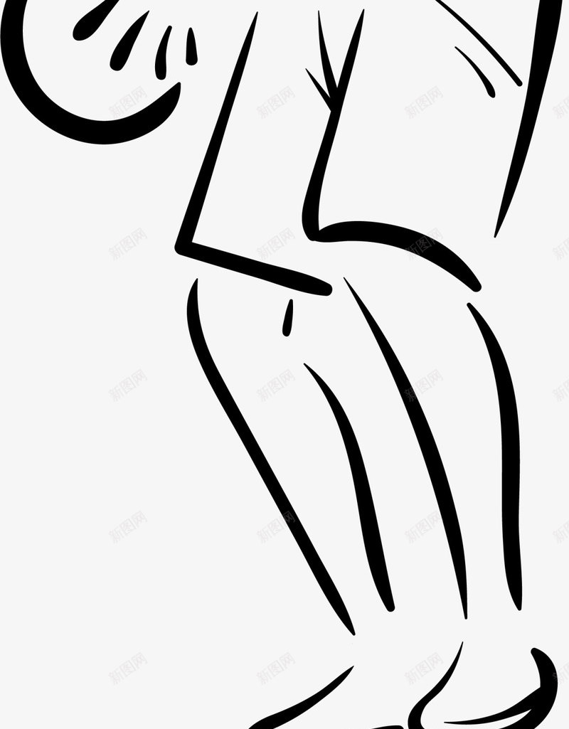 黑色线条篮球运动员图标png_新图网 https://ixintu.com 体育 打篮球 球类运动 球赛 竞技 篮球运动员 锻炼