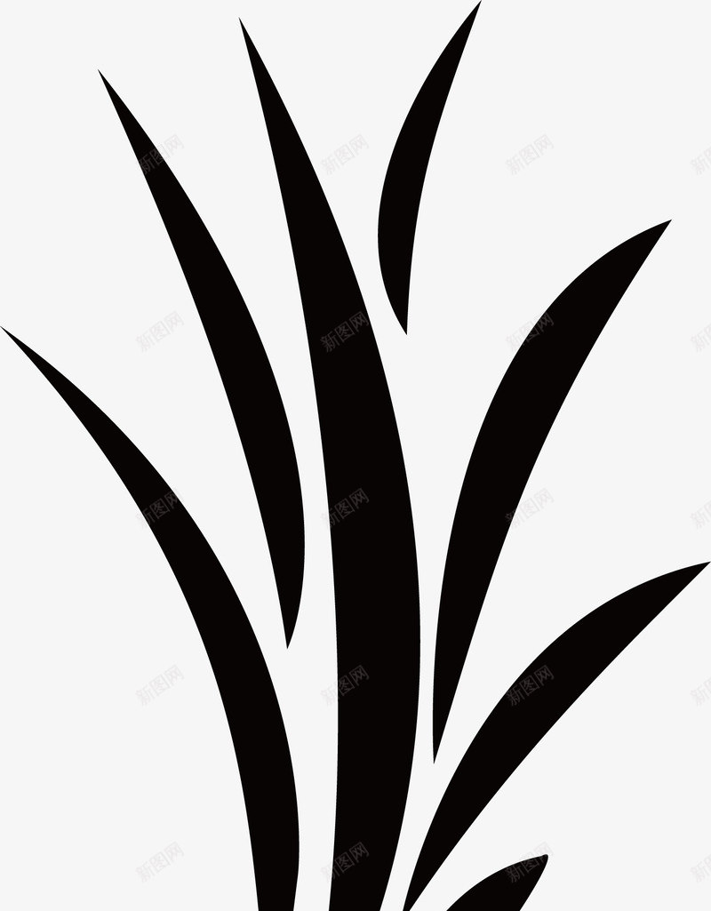 小草矢量图图标eps_新图网 https://ixintu.com 小草 小草icon 小草剪影 植物小草 矢量图