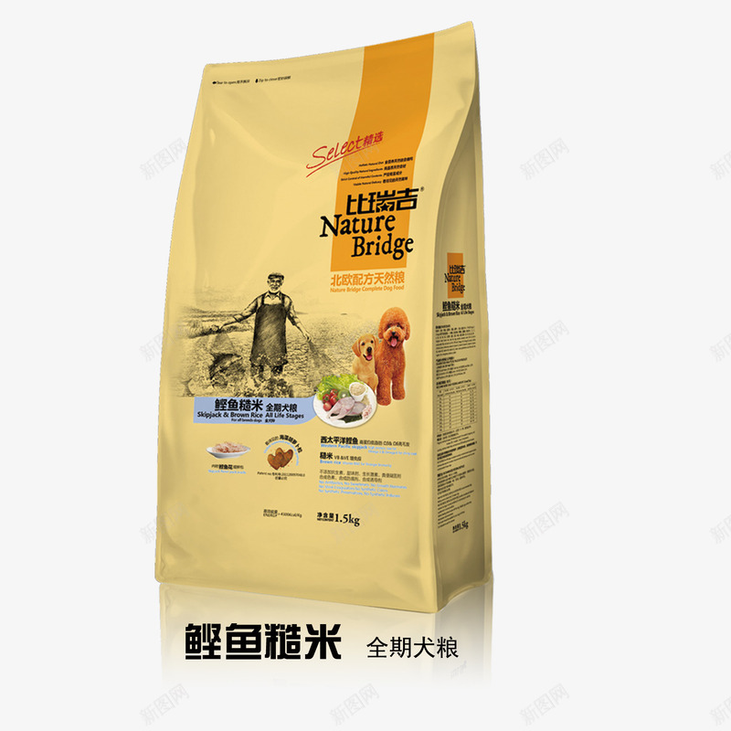 鲣鱼糙米png免抠素材_新图网 https://ixintu.com 产品实物 宠物用品 比瑞吉 狗粮
