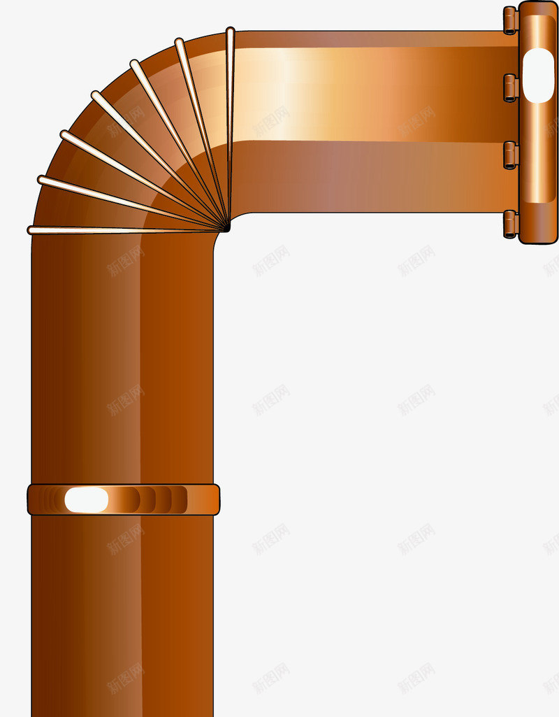 弯管不锈钢材料水管矢量图ai免抠素材_新图网 https://ixintu.com 不锈钢材料水管 不锈钢水管 家居水管 弯曲 曲线 水管 水管材料 矢量图