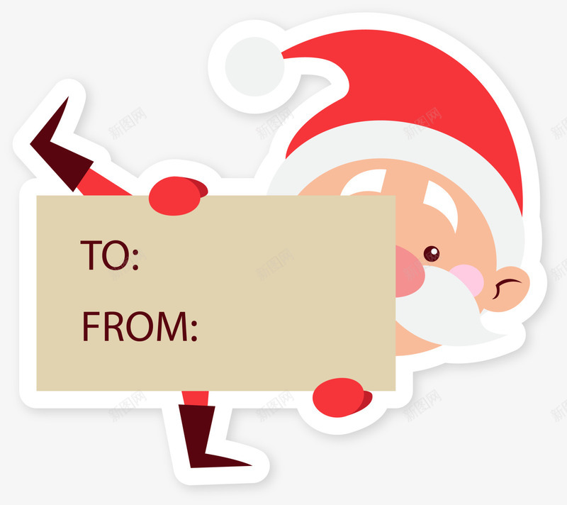 红色卡通举牌圣诞老人png免抠素材_新图网 https://ixintu.com Christma Christmas Merry 举牌老人 圣诞快乐 圣诞老人 圣诞节