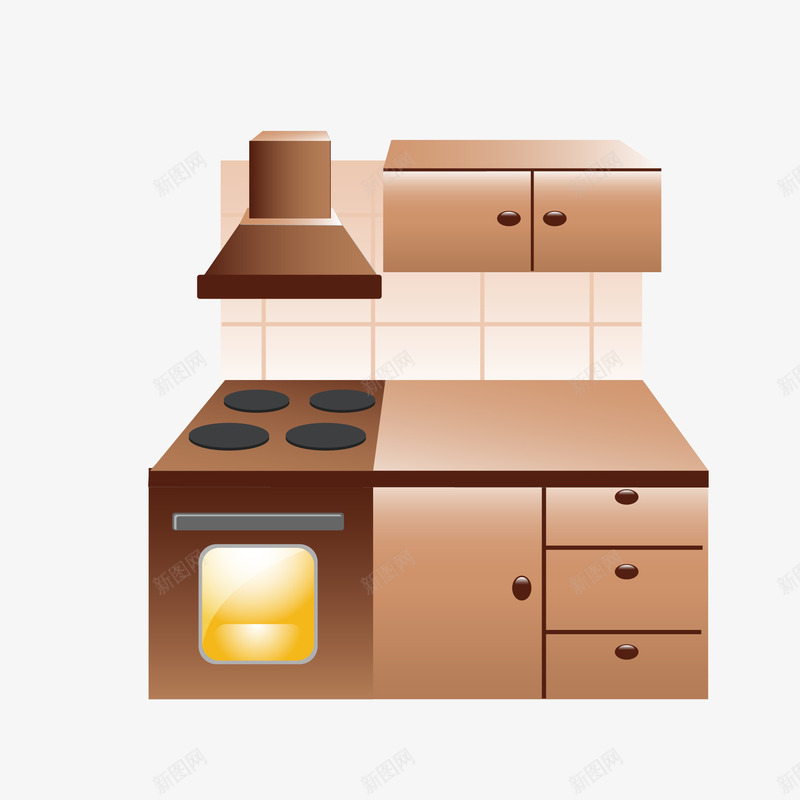 手绘厨房家居矢量图eps免抠素材_新图网 https://ixintu.com png免抠图 厨房 吸烟机 家居 手绘 柜子 烤箱 矢量图
