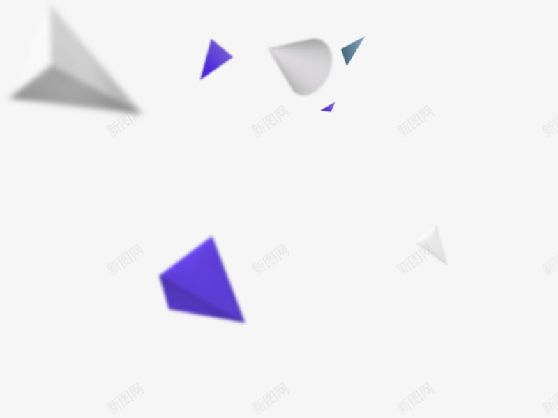 紫色简约几何漂浮png免抠素材_新图网 https://ixintu.com 免抠PNG 几何 漂浮 简约 紫色