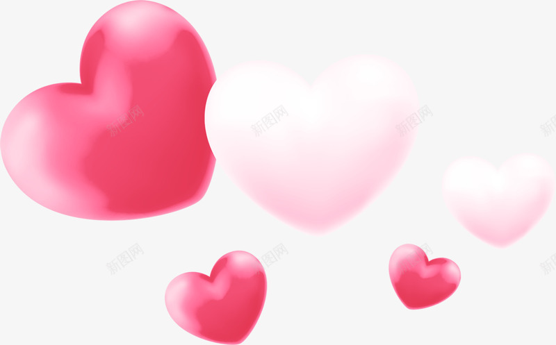 粉色漂浮情人节爱心png免抠素材_新图网 https://ixintu.com LOVE 婚庆 情人节爱心 浪漫 漂浮心形 爱情 结婚