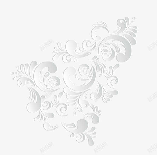 美丽的雕刻花朵png免抠素材_新图网 https://ixintu.com 大气 白色 花 花朵 雕刻