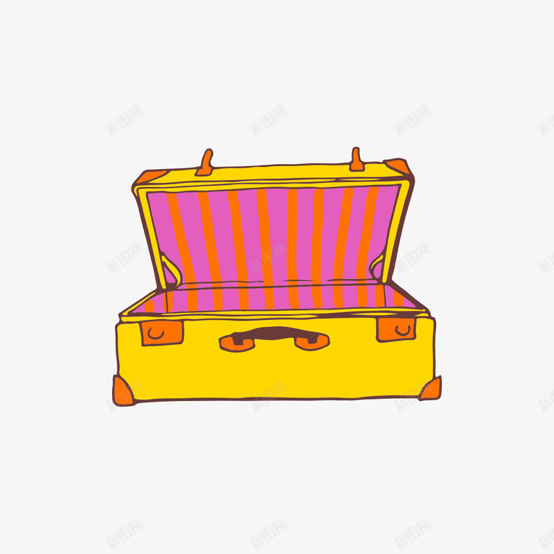 打开的箱子png免抠素材_新图网 https://ixintu.com png素材 卡通箱子 箱子 行李箱