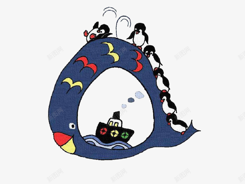 汉语拼音apng免抠素材_新图网 https://ixintu.com 企鹅 卡通手绘 可爱画风 拼音卡片 汉语拼音 装饰 轮船