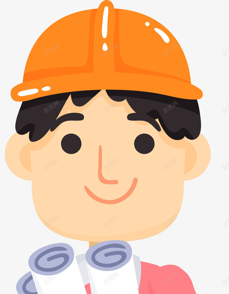 微笑卡通工地工程师png免抠素材_新图网 https://ixintu.com 五一节 劳作 劳动节 工作 工地 工程师 微笑男人