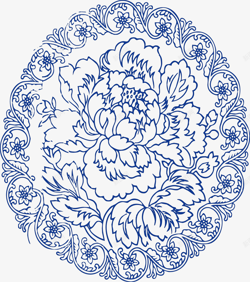 蓝色牡丹花卉花纹图案png免抠素材_新图网 https://ixintu.com 中国国花牡丹花 中国风 唯美 盛放的牡丹花 花纹图案 蓝色牡丹花免扣 蓝色花朵PNG 装饰 贵气牡丹花