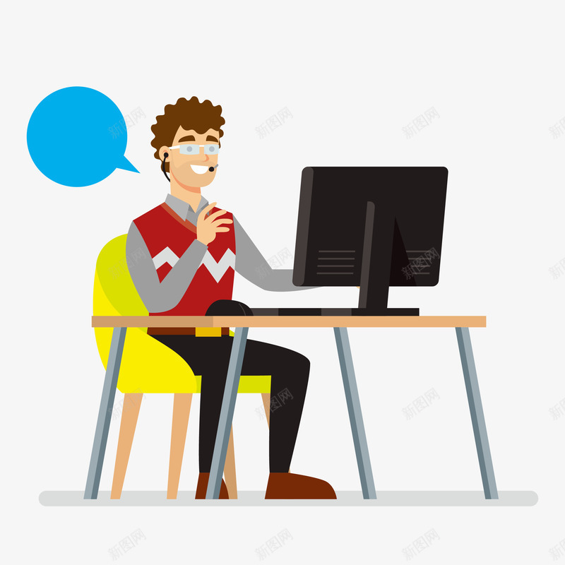 卡通手绘帅哥客服图矢量图eps免抠素材_新图网 https://ixintu.com 卡通 卡通矢量 客服 帅哥 电商客服 电脑客服 男人 矢量卡通 矢量图