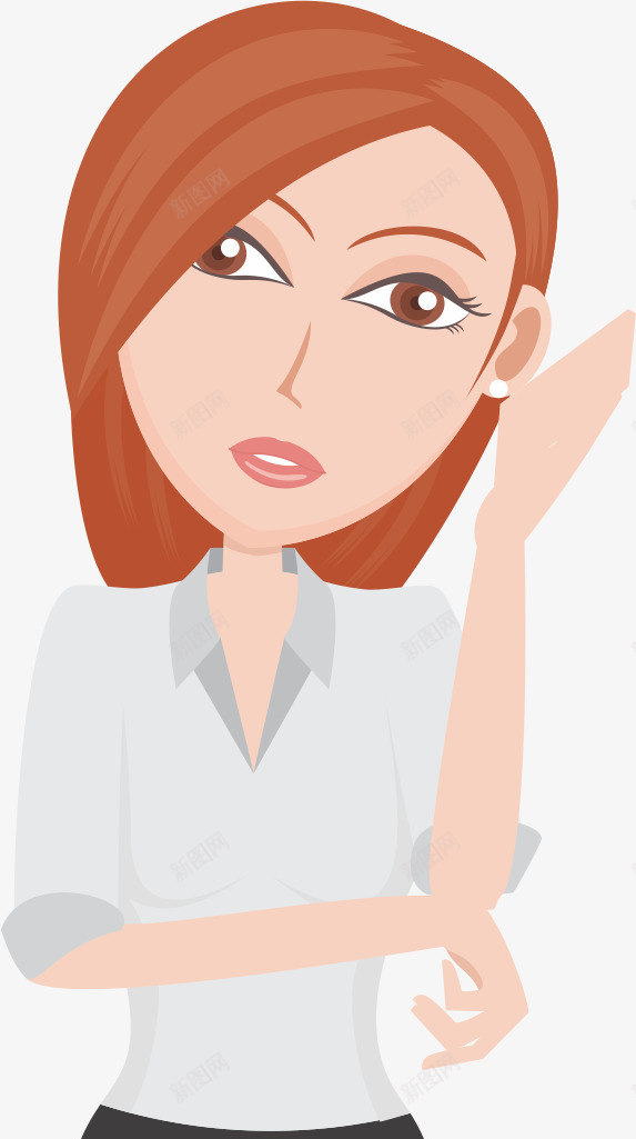 打电话的商务女子png免抠素材_新图网 https://ixintu.com 卡通人物 工作 打电话的人 白领 职业