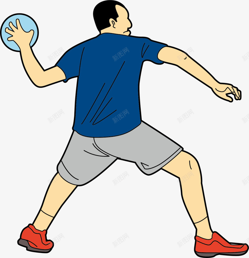 打篮球蓝衣扁平男孩png免抠素材_新图网 https://ixintu.com 健康 强身健体 扁平男孩 打篮球 蓝衣男孩 运动健身 锻炼