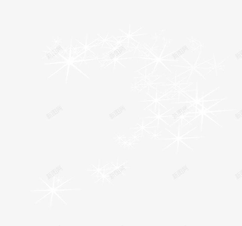 白色的星光png免抠素材_新图网 https://ixintu.com 效果元素 星光 白色 矢量元素