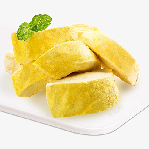 红色家虐装饰榴莲png免抠素材_新图网 https://ixintu.com 小零食 榴莲干 水果 绿色叶子 装饰图 质感盘子