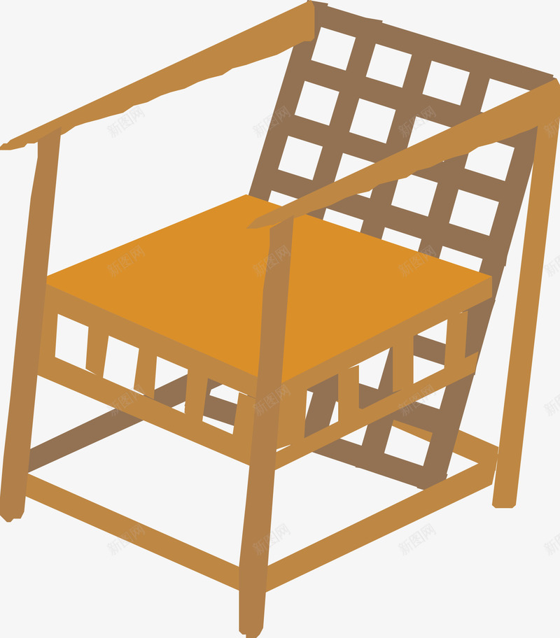 古代椅子矢量图ai免抠素材_新图网 https://ixintu.com 制作工艺 古代 工艺 木材 椅子 矢量图