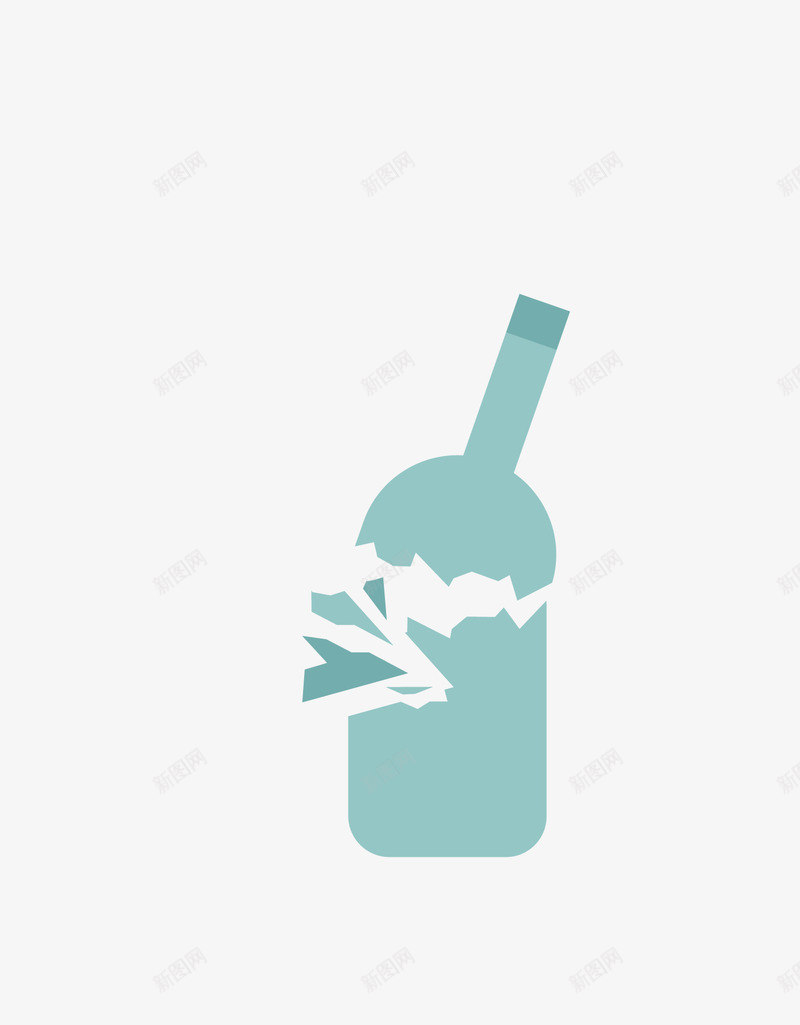 破碎的酒瓶png免抠素材_新图网 https://ixintu.com PNG图形 PNG装饰 卡通 蓝色 装饰 酒瓶