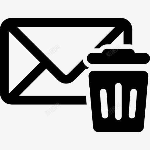 垃圾邮件图标png_新图网 https://ixintu.com 信封 垃圾桶 接口 短信 邮件 邮寄