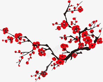 中国风水墨梅花png免抠素材_新图网 https://ixintu.com 中国风水墨梅花 春节元素 节日素材