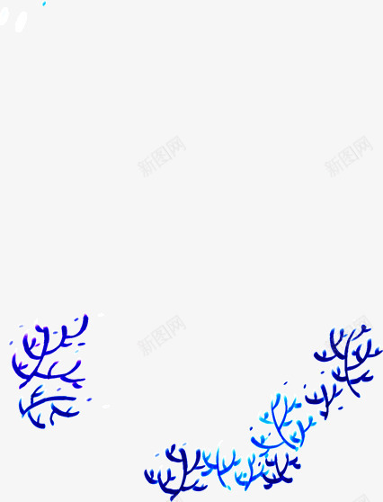 手绘深蓝色大树png免抠素材_新图网 https://ixintu.com 大树 手绘 深蓝色