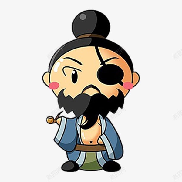 手绘海盗男人图png免抠素材_新图网 https://ixintu.com 卡通 坏人 帅气的 恶霸 插图 海盗 独眼 男人