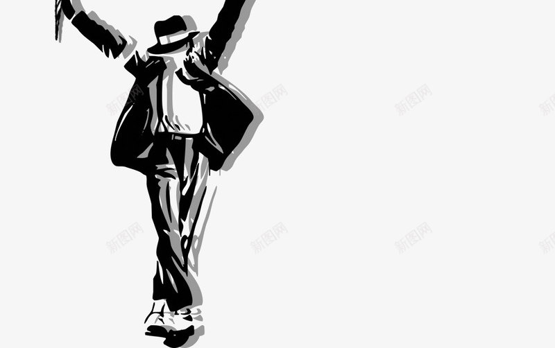 拿羽毛的人png免抠素材_新图网 https://ixintu.com 卡通 帽子 手绘 水彩 男人 男士 羽毛 装饰 黑色