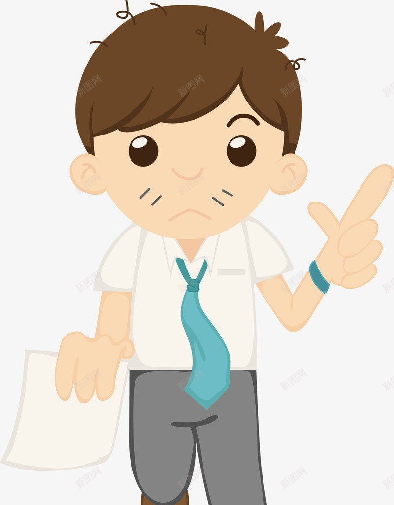 愁苦的男人图png免抠素材_新图网 https://ixintu.com 人 创意矢量人 卡通人 卡通商务人 商务人 白领 矢量商务人