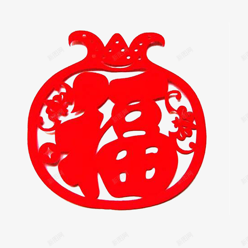 福字春节剪纸贴纸png免抠素材_新图网 https://ixintu.com 中国年 传统工艺 传统节日 喜庆 春节 窗花设计 贴纸设计