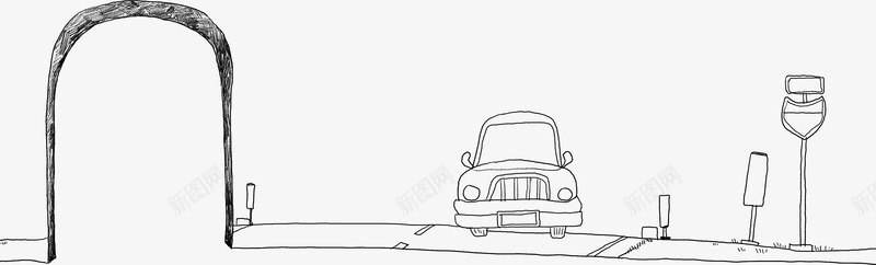 汽车度假旅游插画png免抠素材_新图网 https://ixintu.com 度假 插画 旅游 汽车