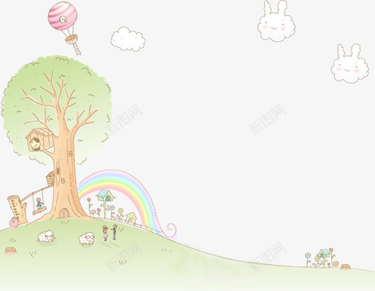 手绘扁平风格卡通造型彩虹png免抠素材_新图网 https://ixintu.com 卡通 彩虹 扁平 造型 风格