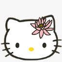 卡通花朵小花猫头png免抠素材_新图网 https://ixintu.com 卡通 花朵