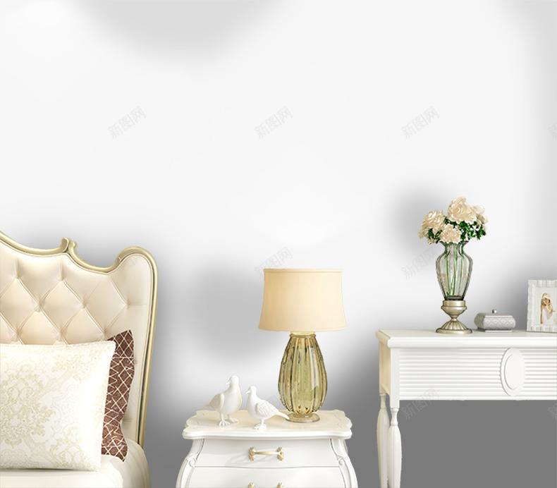 欧式风格png免抠素材_新图网 https://ixintu.com 室内 床 店铺背景 房间 抠图 桌子 灯 背景 节日 装修 装饰