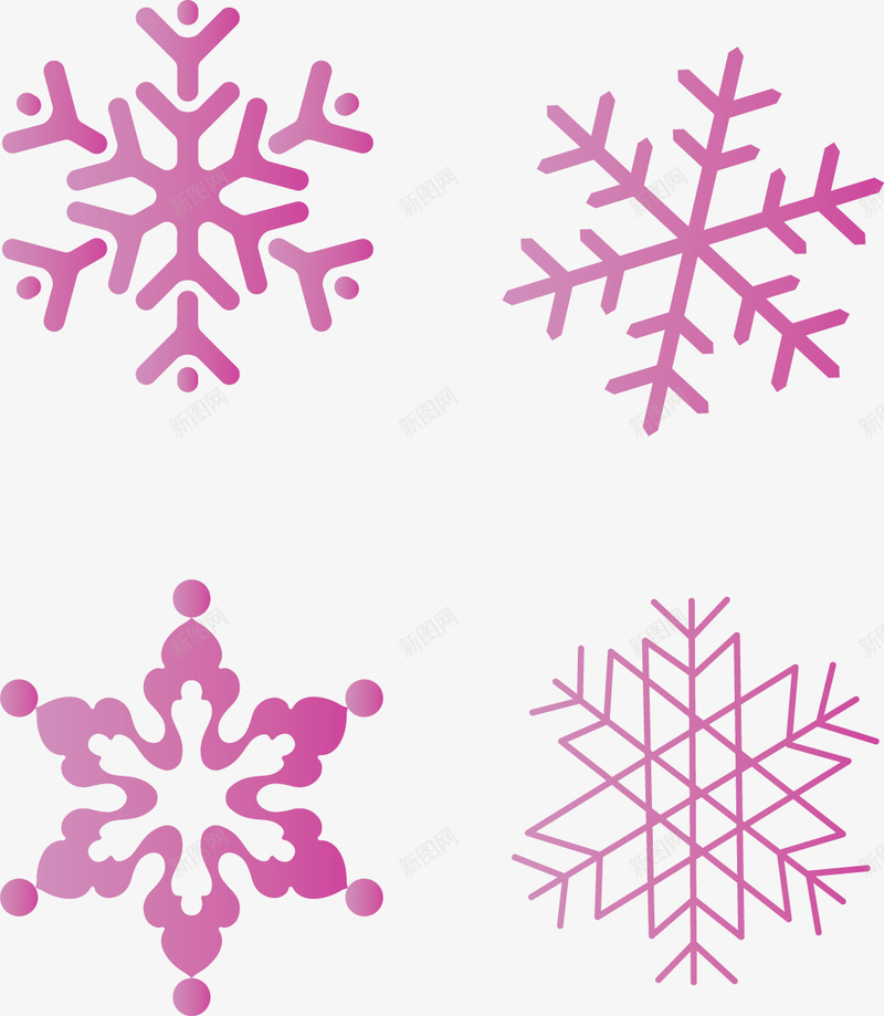 紫色漂亮雪花png免抠素材_新图网 https://ixintu.com 冬天 漫天飞雪 矢量漫天飞雪素材 矢量飞雪 紫色雪花 雪花素材