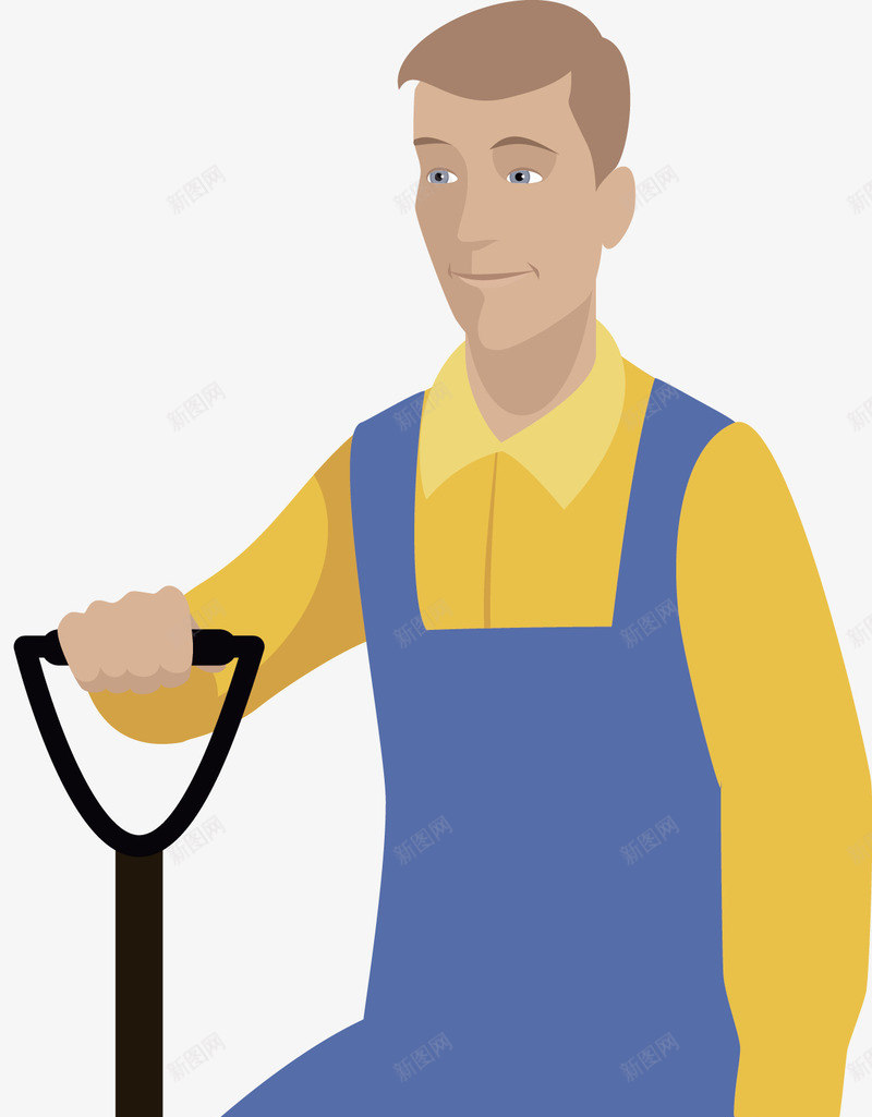 建筑工人png免抠素材_新图网 https://ixintu.com 卡通人物 工地工作人员 沙锹 职业