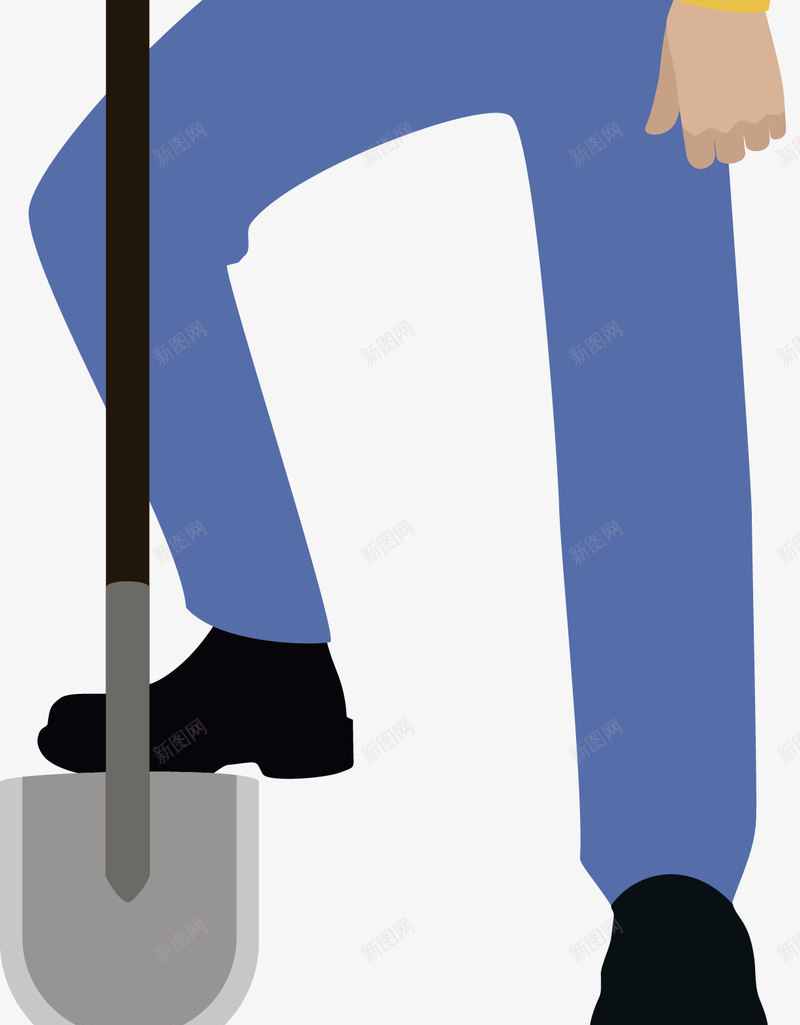 建筑工人png免抠素材_新图网 https://ixintu.com 卡通人物 工地工作人员 沙锹 职业
