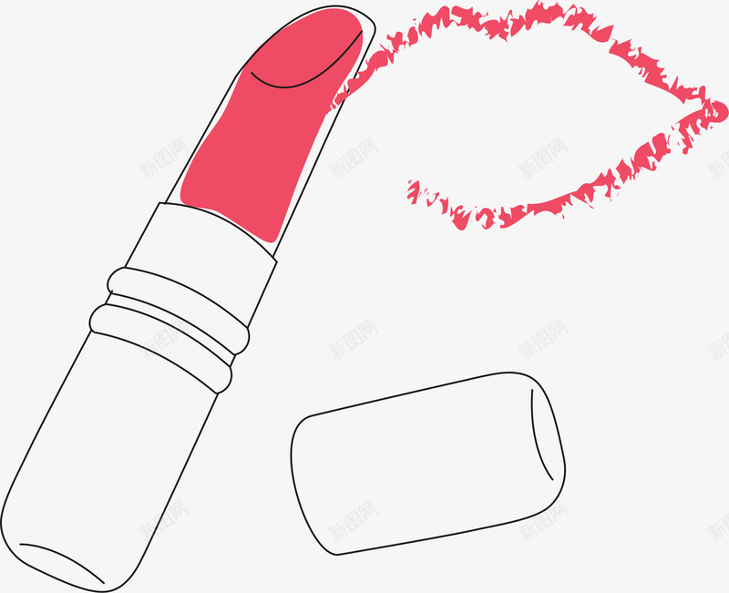 口红png免抠素材_新图网 https://ixintu.com AI 化妆 化妆品 卡通 口红 可爱 女性 手绘 插画 线条 美妆