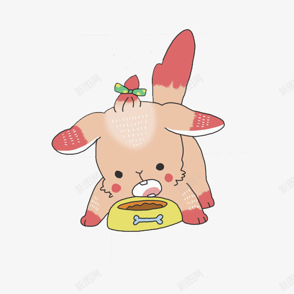 吃东西的小猫png免抠素材_新图网 https://ixintu.com 动物 卡通 可爱 宠物 小猫 手绘 猫咪 粉色 食物