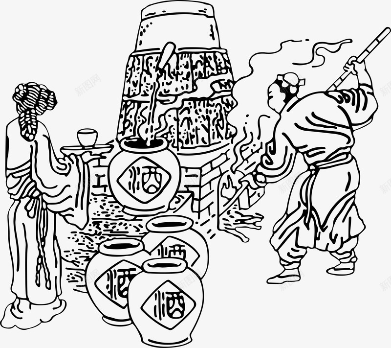 古法发酵png免抠素材_新图网 https://ixintu.com 古法发酵 古法酿酒 古法酿酒图 古法酿酒矢量 古法酿酒过程 酿酒插画 酿酒过程