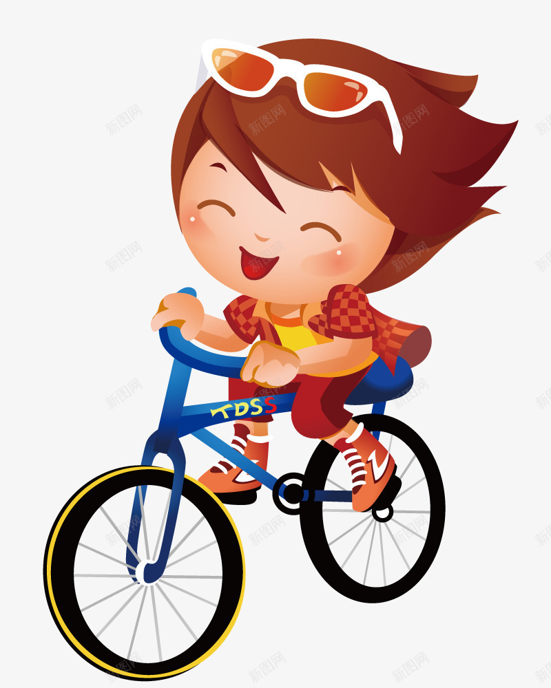 女孩骑车度假png免抠素材_新图网 https://ixintu.com 度假 旅游 汽车 矢量人物 自行车