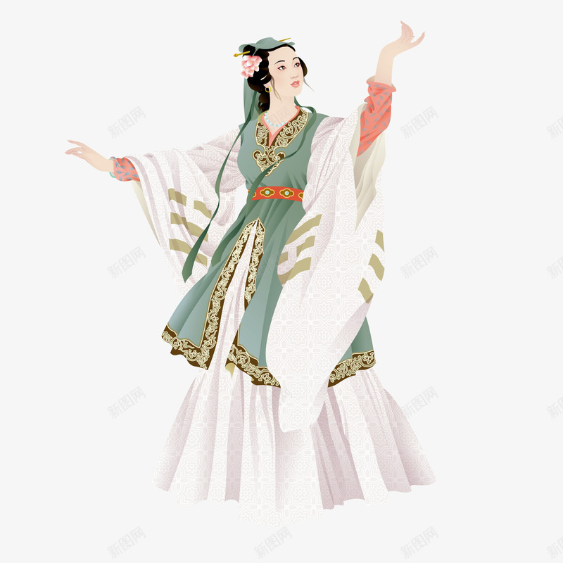 手绘七夕织女png免抠素材_新图网 https://ixintu.com 七夕 乞巧 情人节 织女 鹊桥