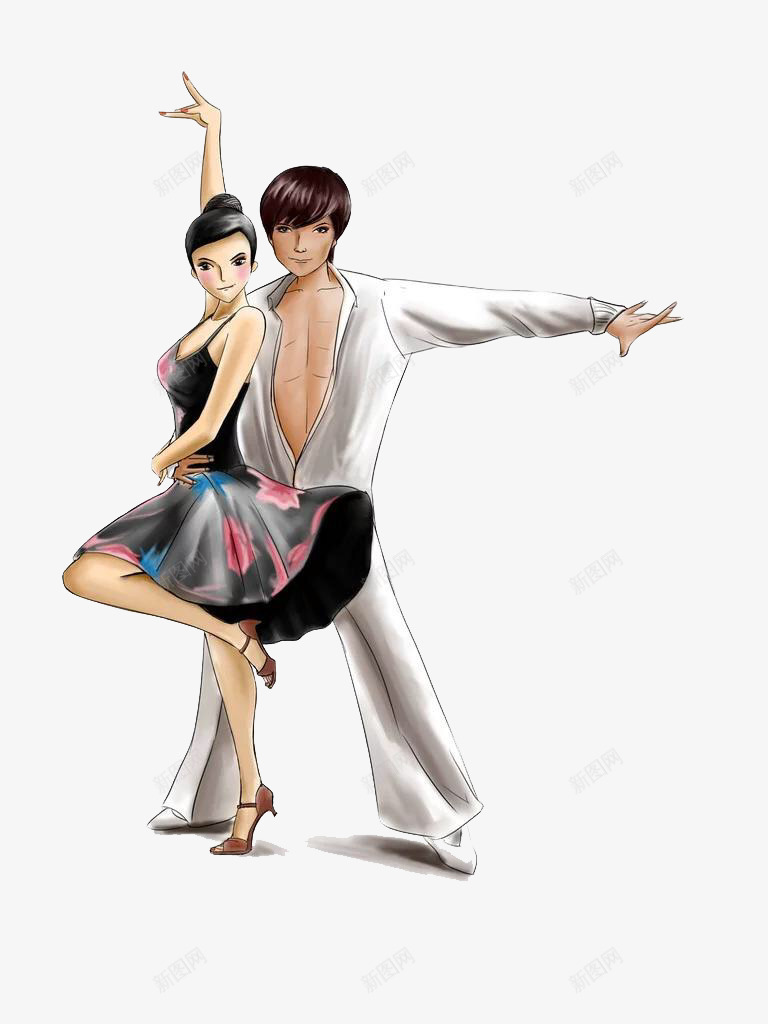 双人舞拉丁舞舞蹈家插画装饰png免抠素材_新图网 https://ixintu.com 剪影 双人体操 双人舞 少女 拉丁舞 插画 时尚 海报 舞蹈 舞蹈家 跳恰恰舞 跳舞