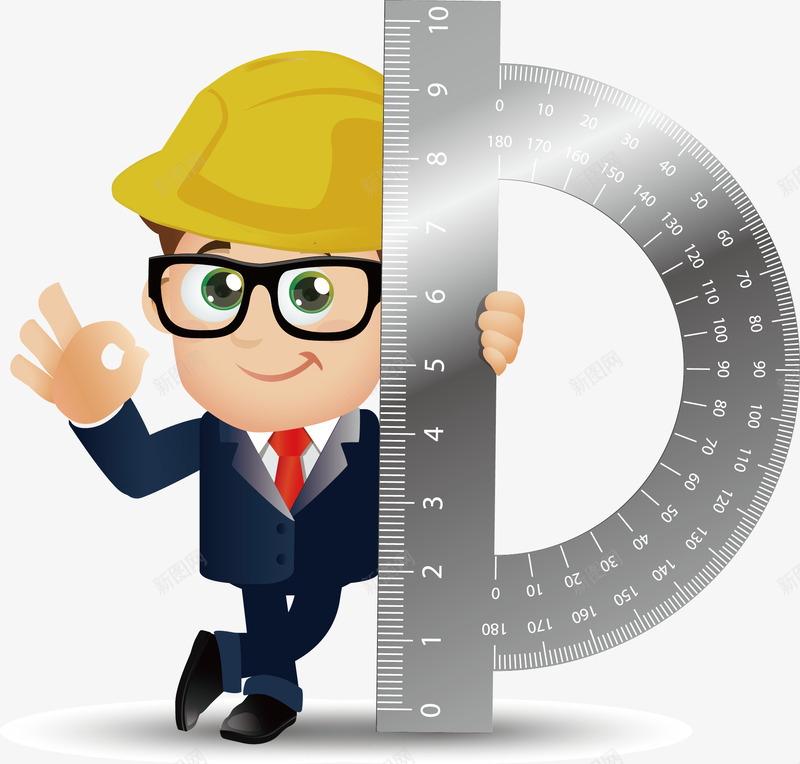 建筑工程师矢量图ai免抠素材_新图网 https://ixintu.com 城市插画 头盔 安全帽 工程师 建筑工人 建筑工程师矢量素材 建筑插画 职业人物 职业男性 矢量图