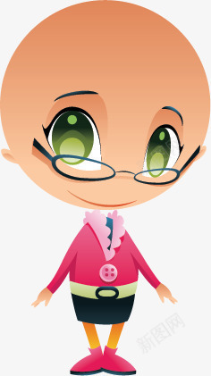 卡通大头白领女士造型png免抠素材_新图网 https://ixintu.com 卡通手绘 可爱造型 大头贴 白领女士